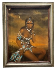 Incredible Folk Art 3D Portrait of a Girl