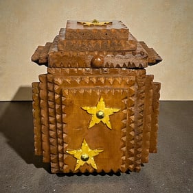 POPS CASEY Folk Art Cigar Box