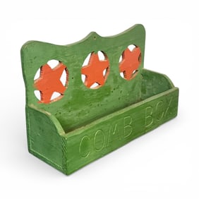 Folk Art Primitive Comb Box