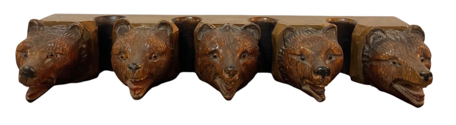 Black Forest Carved Wood Bear Pipe/Cigar Rack (1 of 3)