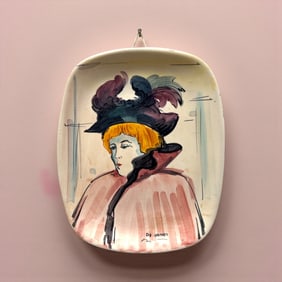 HENRI DE TOULOUSE LAUTREC Italy Plate, Jane Avril