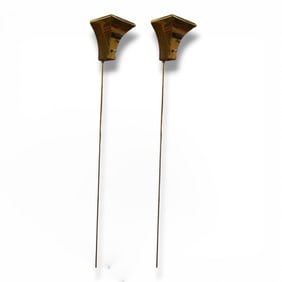 A Pair of Italian Brass Wall Sconces.