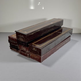 Collection of Early 1900's Tin Safety Deposit Cash Boxes