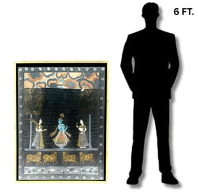 Indian Pichwai Painting, Framed