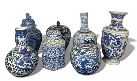 A Collection of Porcelain Jars