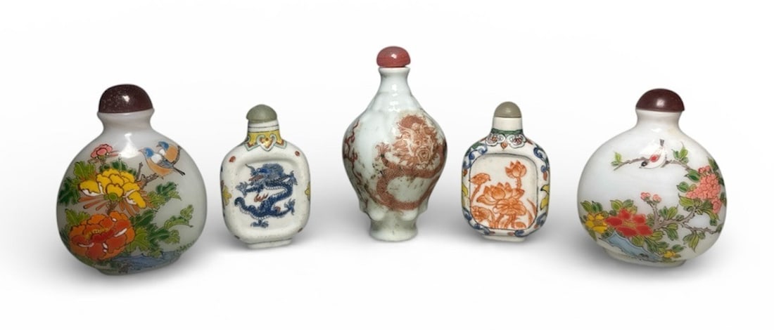 A Collection of 5 Snuff Bottles (1 of 4)