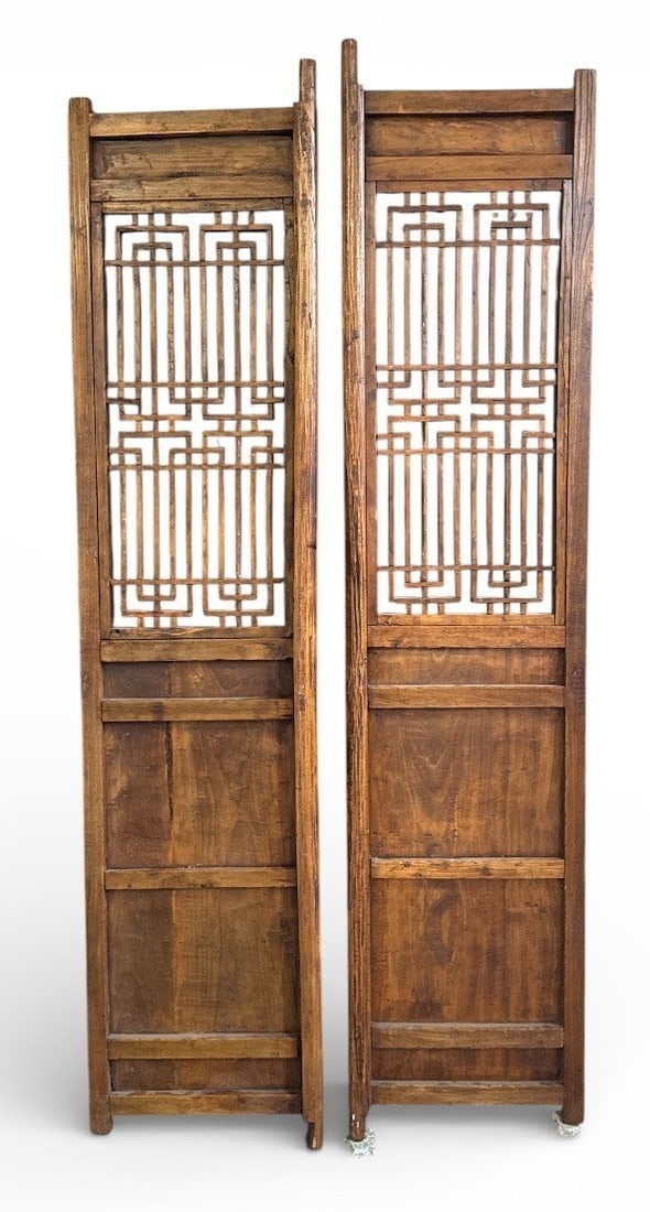 Set of Oriental Elmwood Door Panels (1 of 5)
