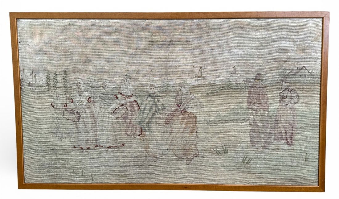 Framed Antique Italian Tapestry (1 of 4)