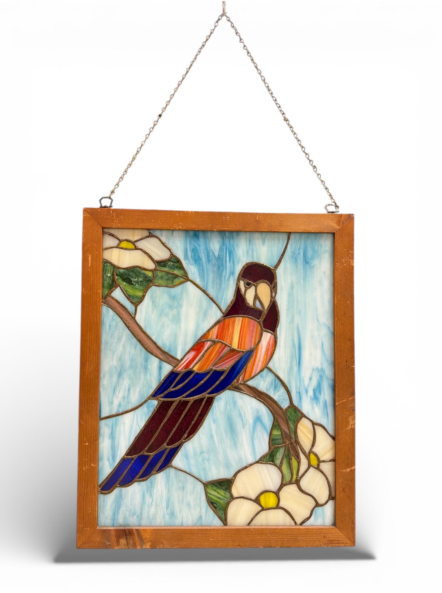 Vintage Stained Glass Parrot Window (1 of 4)