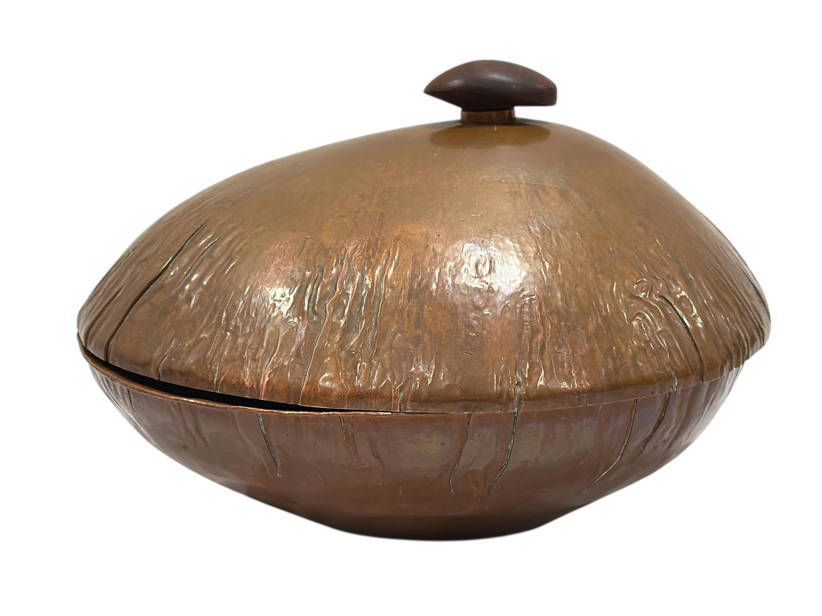 Hand Wrought Mid Century Copper Nut Bowl (1 of 4)