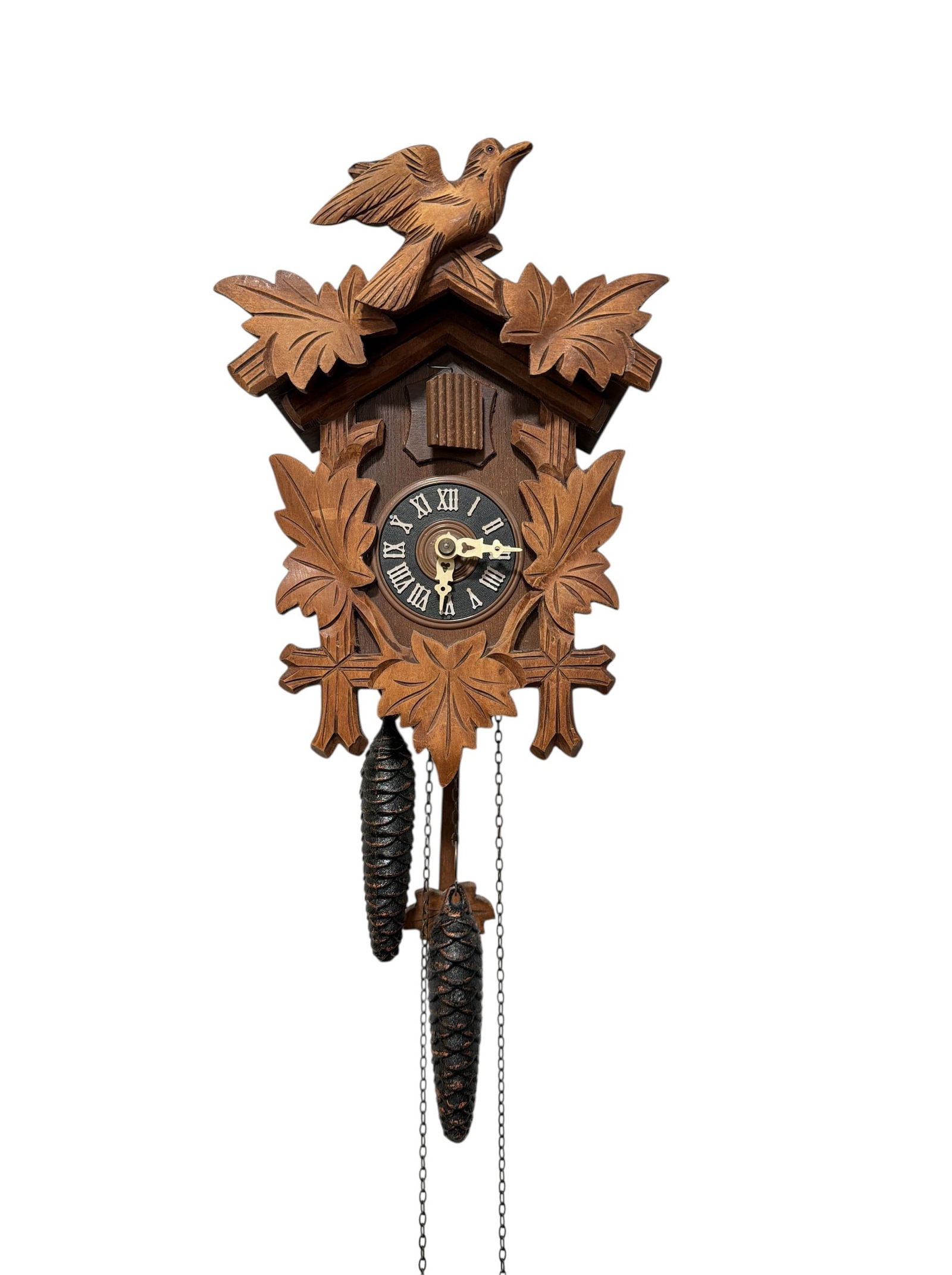 German Black Forest Carved Wood Coo Coo Clock (1 of 3)