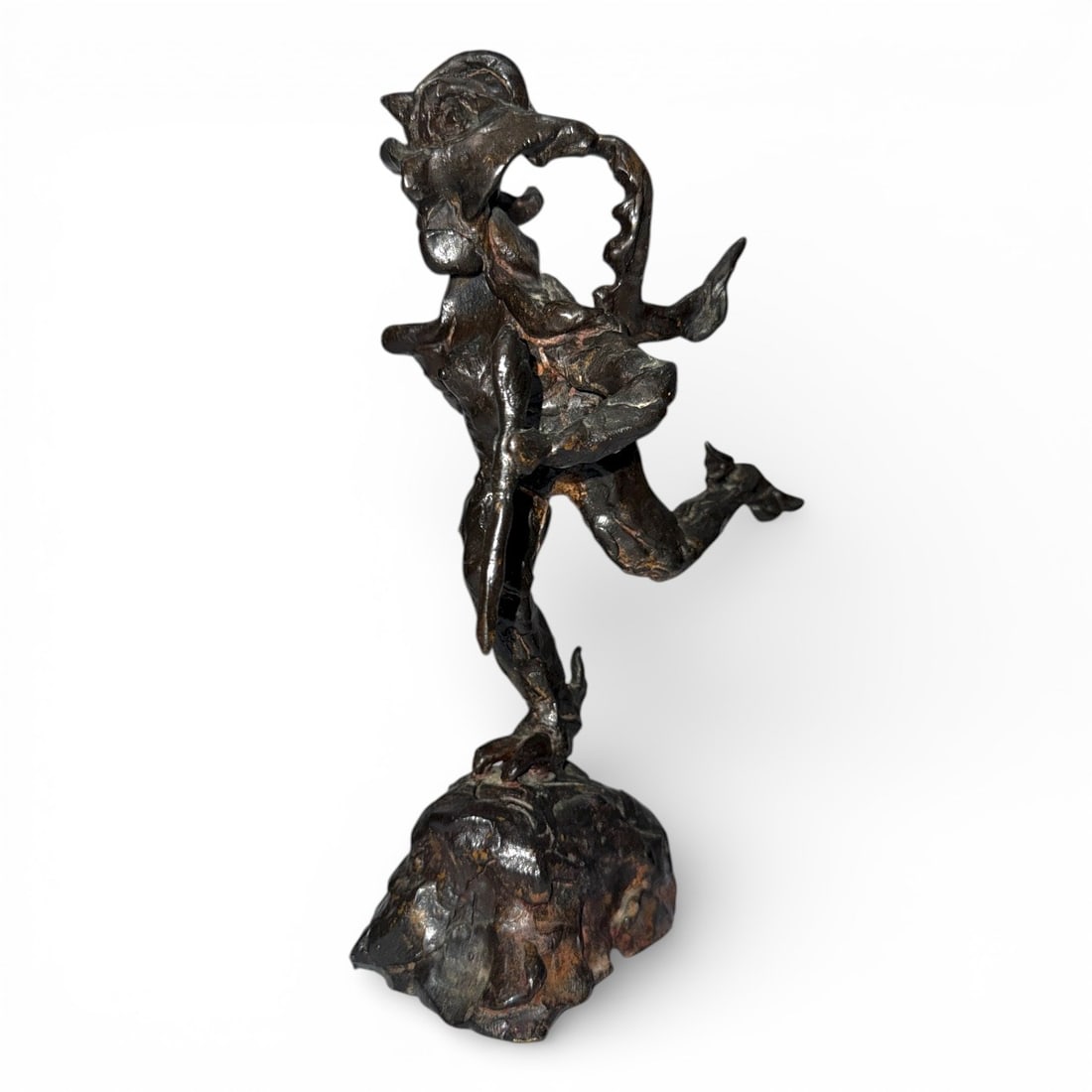 Bronze Drip Minotaur Warrior Statue: 9.5"H x 4" W x 6.25" D, statue is solid but base is hollow