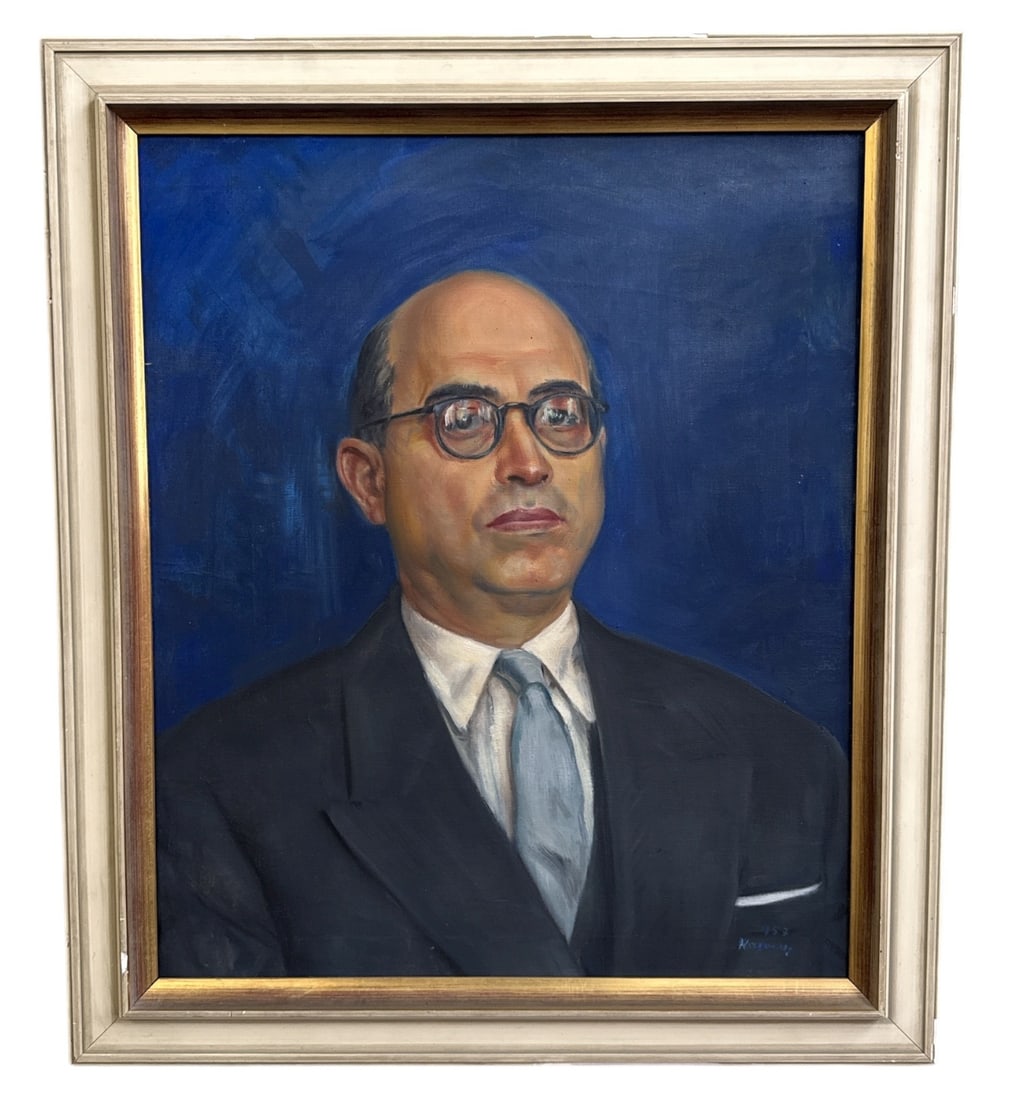 Mid Century Portrait Painting of a Man (1 of 5)