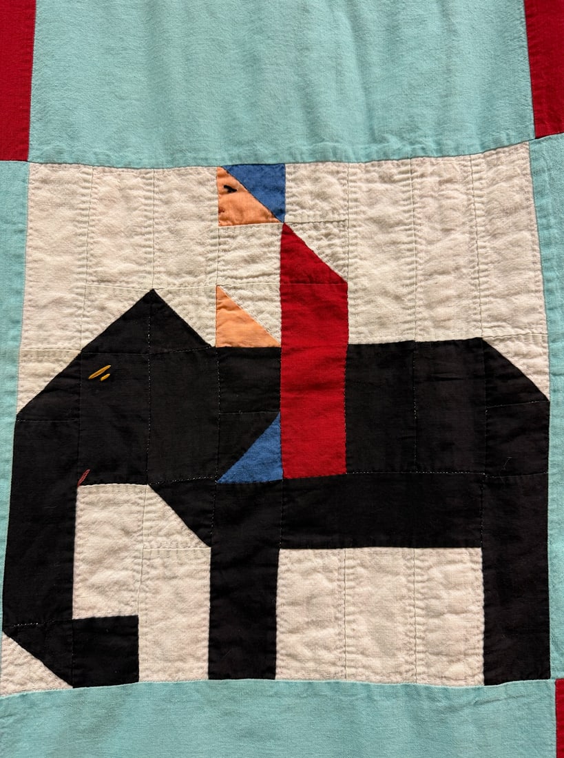 Vintage Childrens Circus Patchwork Quilt - 4