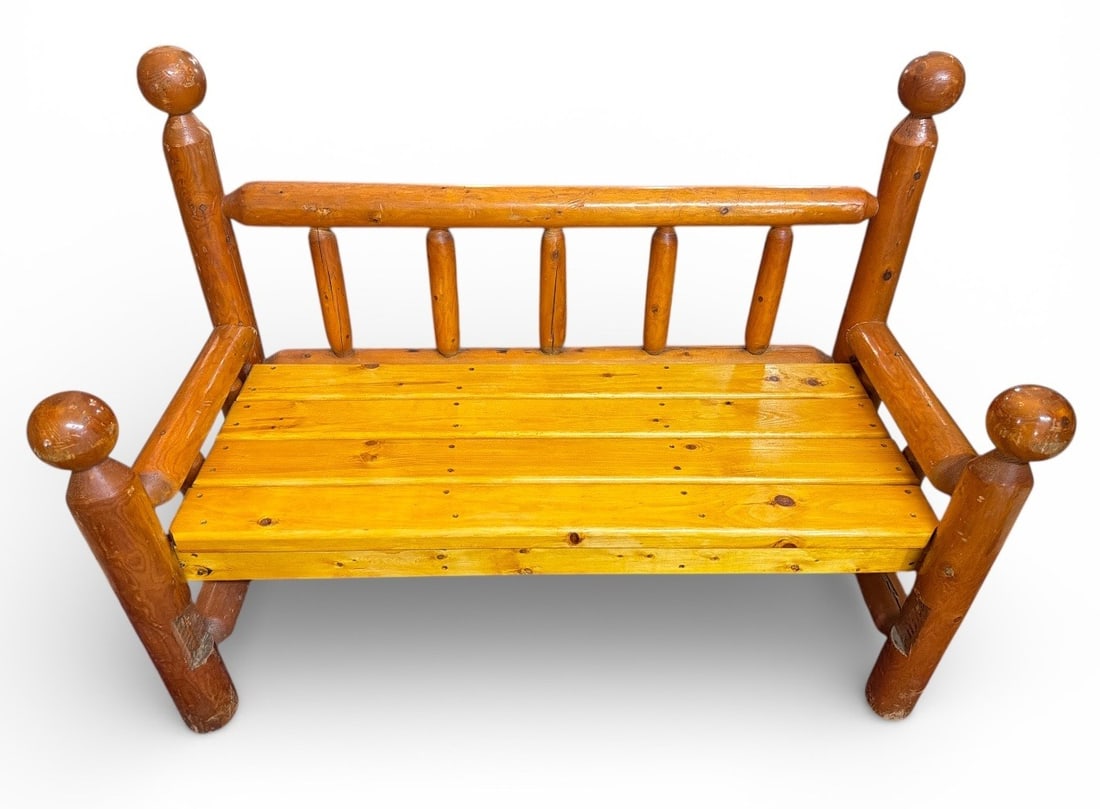 RITTENHOUSE Adirondack Log Bench - 3