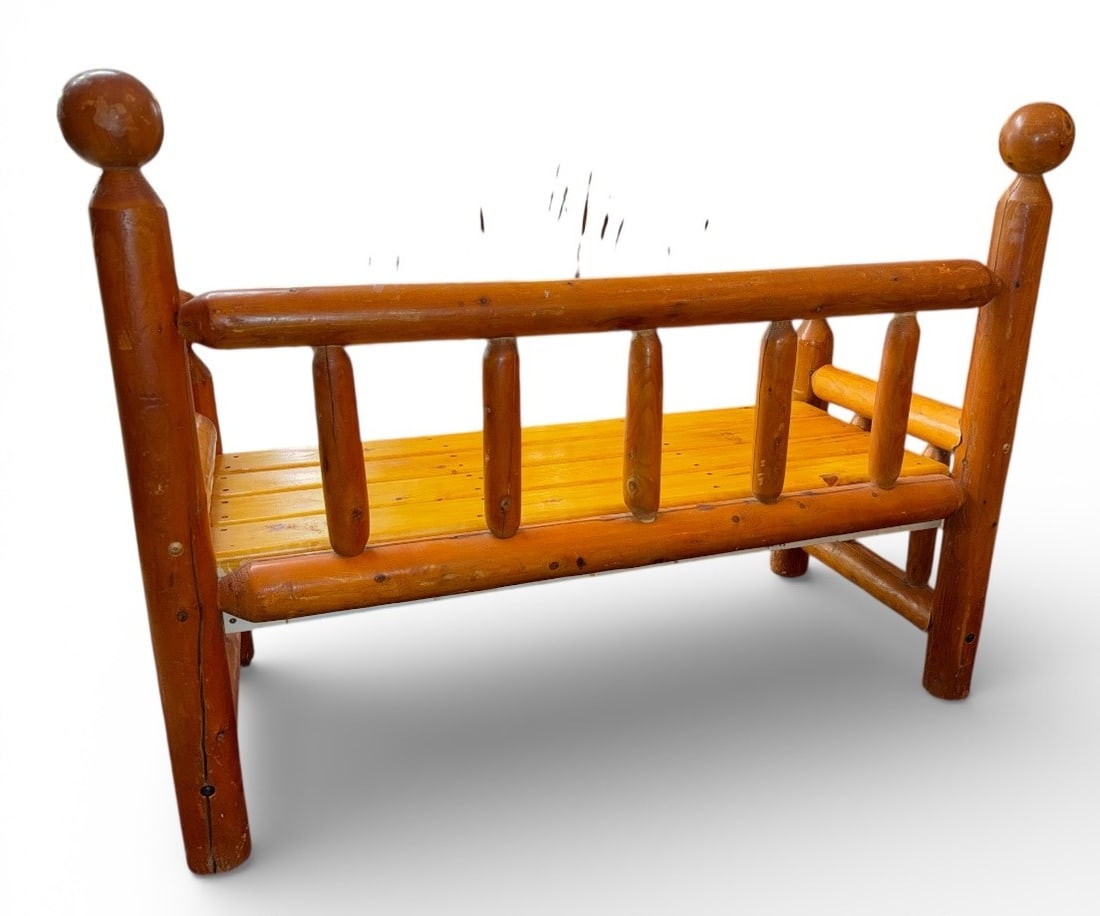 RITTENHOUSE Adirondack Log Bench - 7