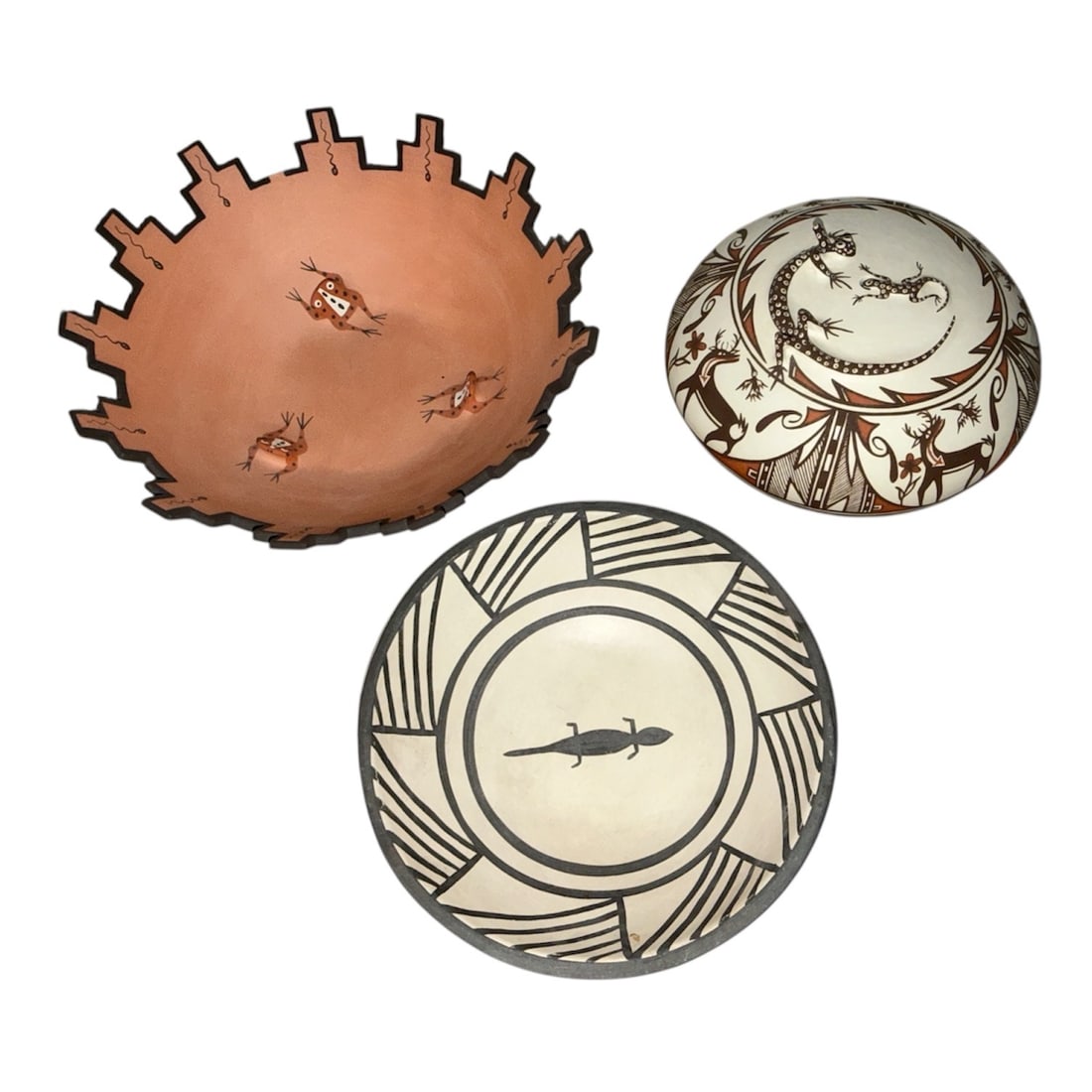 Three Native American Animal Vessels, Zuni Pueblo (1 of 6)