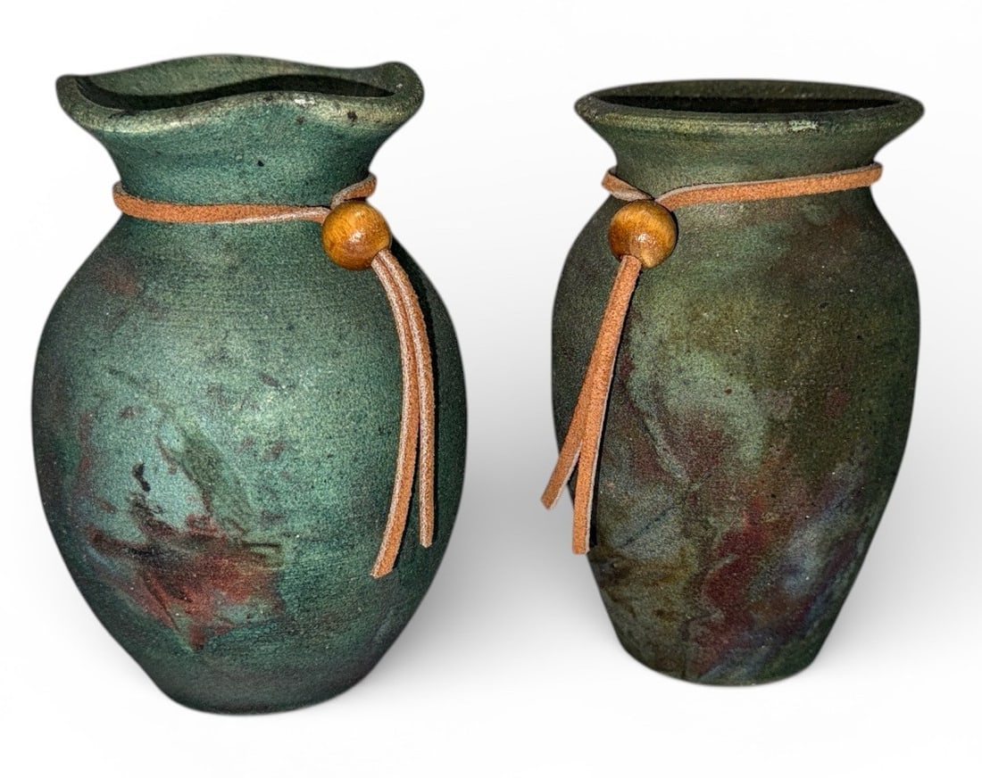 Set of Raku Glaze Vases (1 of 4)