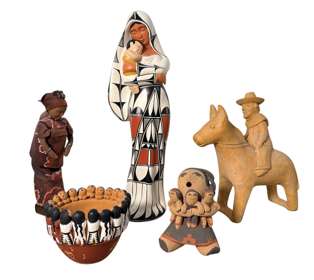 Five Native American & Mexican Figural Sculptures (1 of 8)