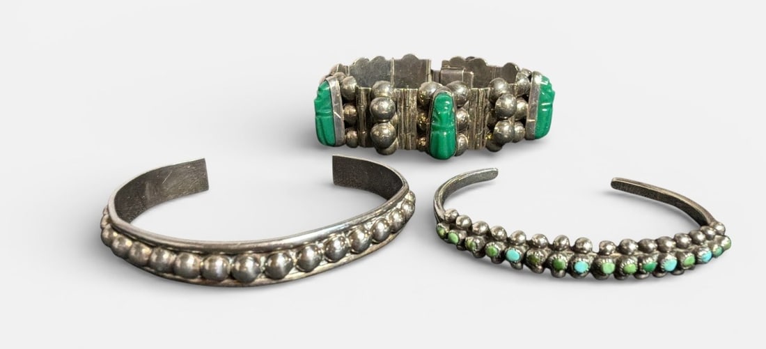 Three Mexican Sterling Silver Bracelets, TAXCO (1 of 5)