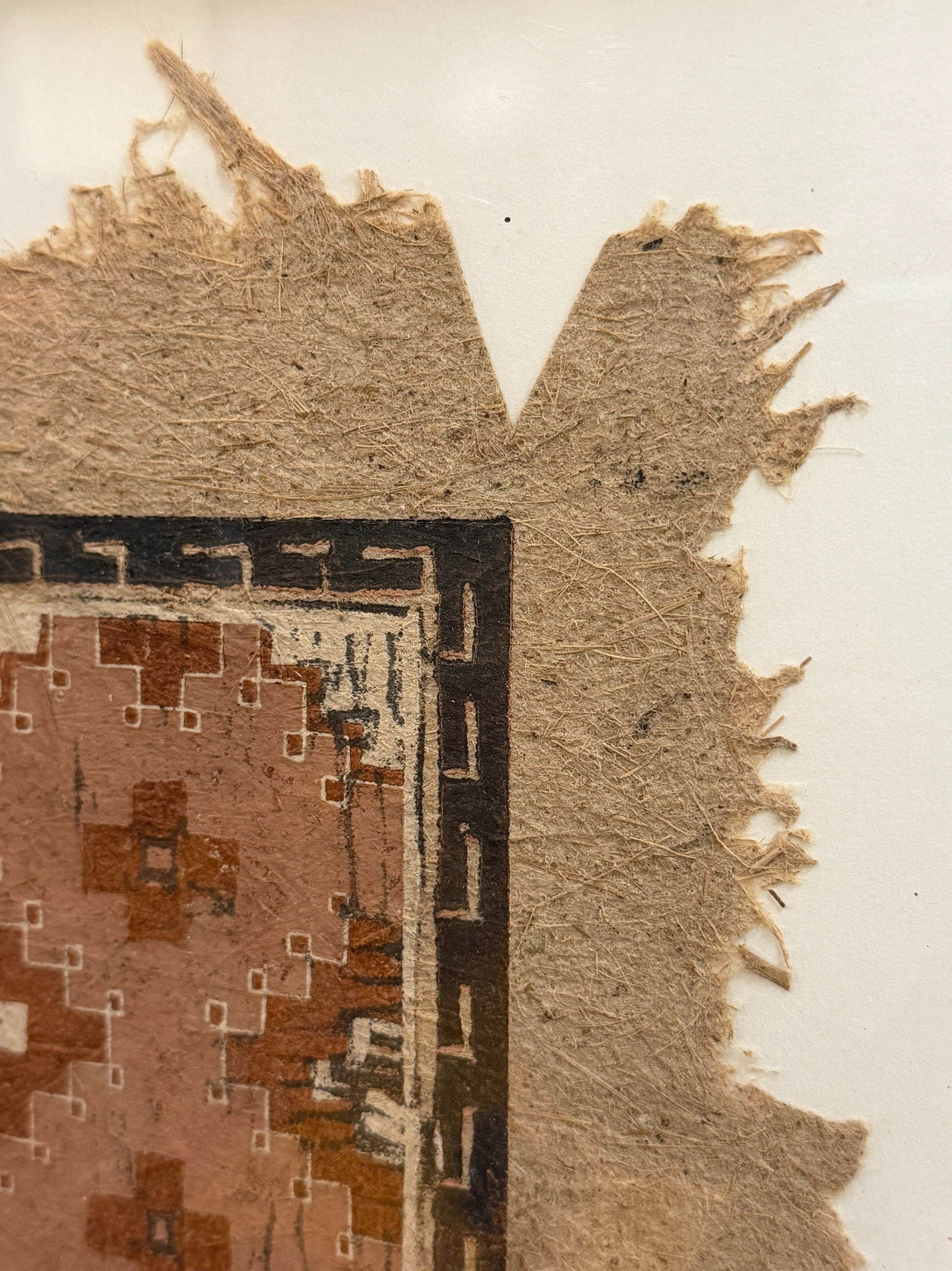 Two Grey Hills Rug Pattern Sample on Handmade Paper - 5