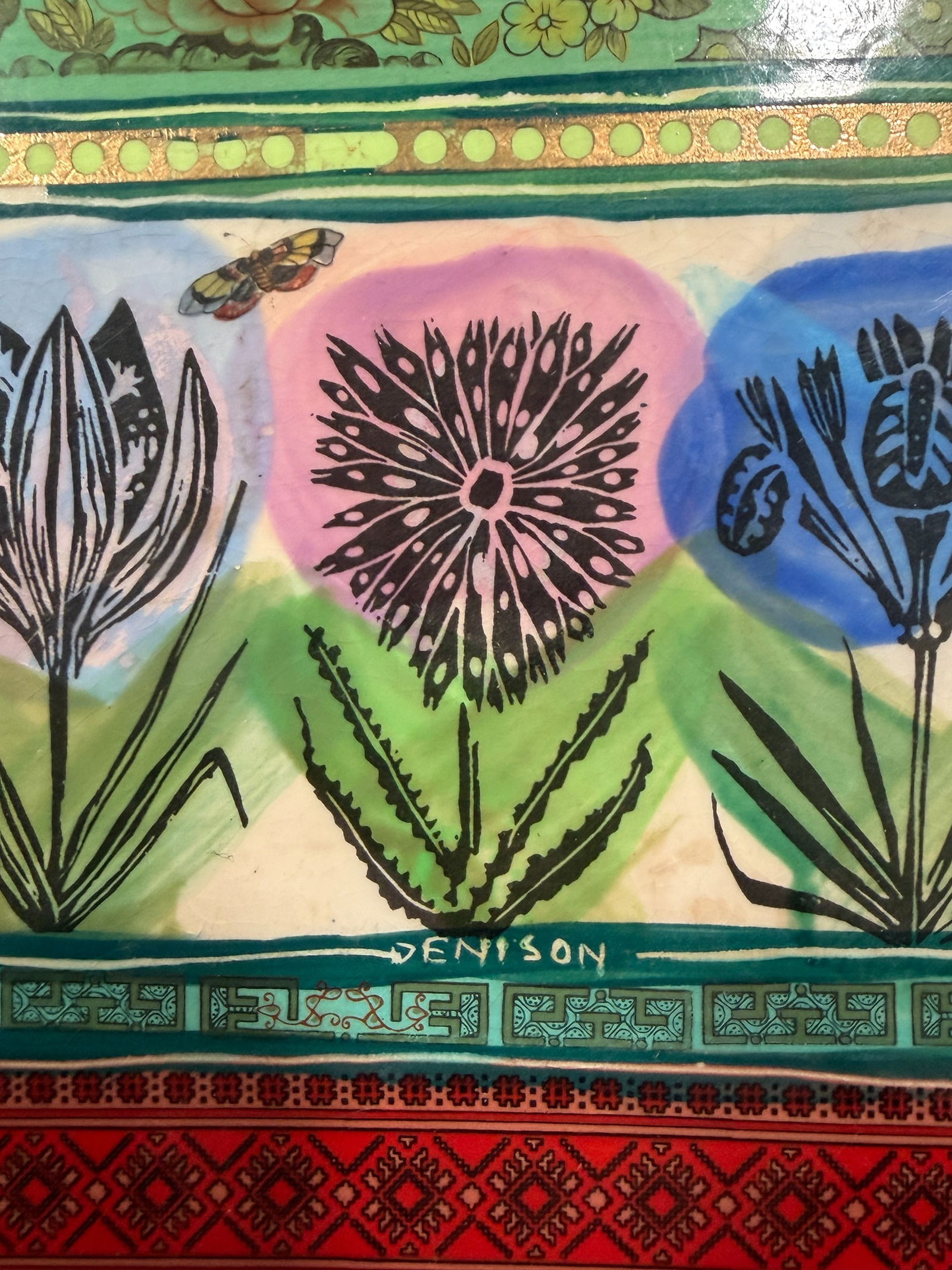 Exceptional Artisan Tile Art signed DENISON - 3