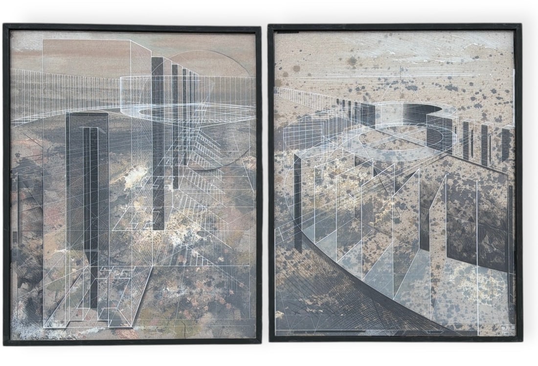 PANCHO QUILICI (Venezuelan, b. 1954) Two Acrylic Constructions on Board: Both signed in the bottom margin. Both measure 26.5" x 26.75" x 2" in the frame. Pancho Quilici (born April 16, 1954, in Caracas, Venezuela) is a Venezuelan visual artist known for his visionary,