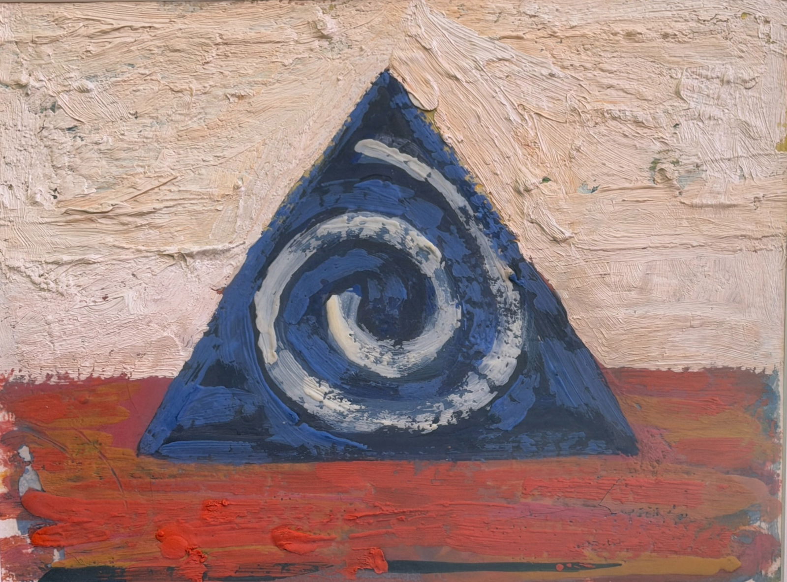 Mid Century Heavy Oil Painting (1 of 3)