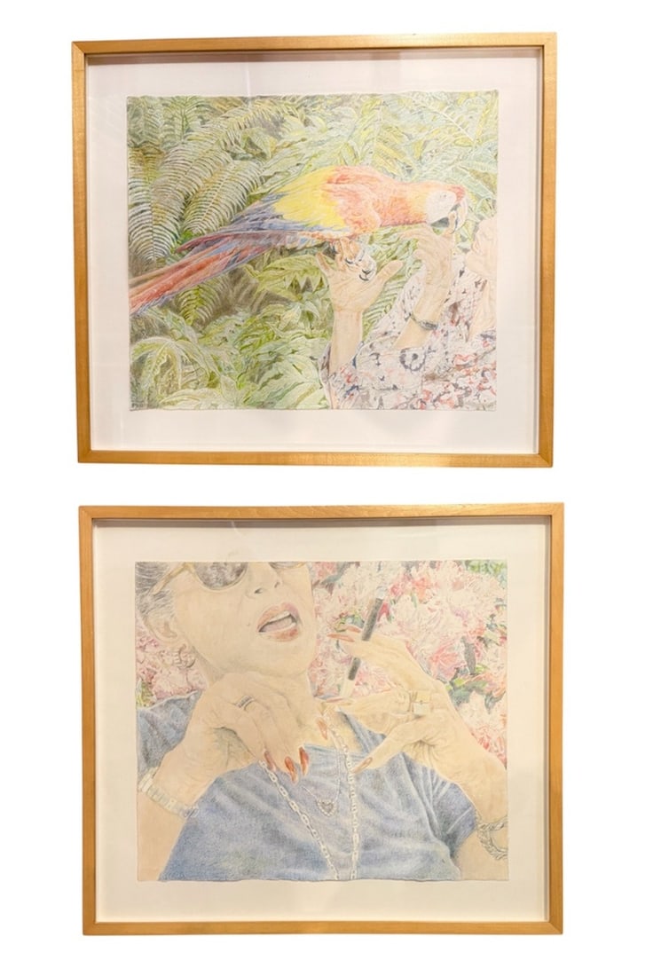 Two CLAIRE PRUSSIAN Mixed Media Drawings (1 of 8)