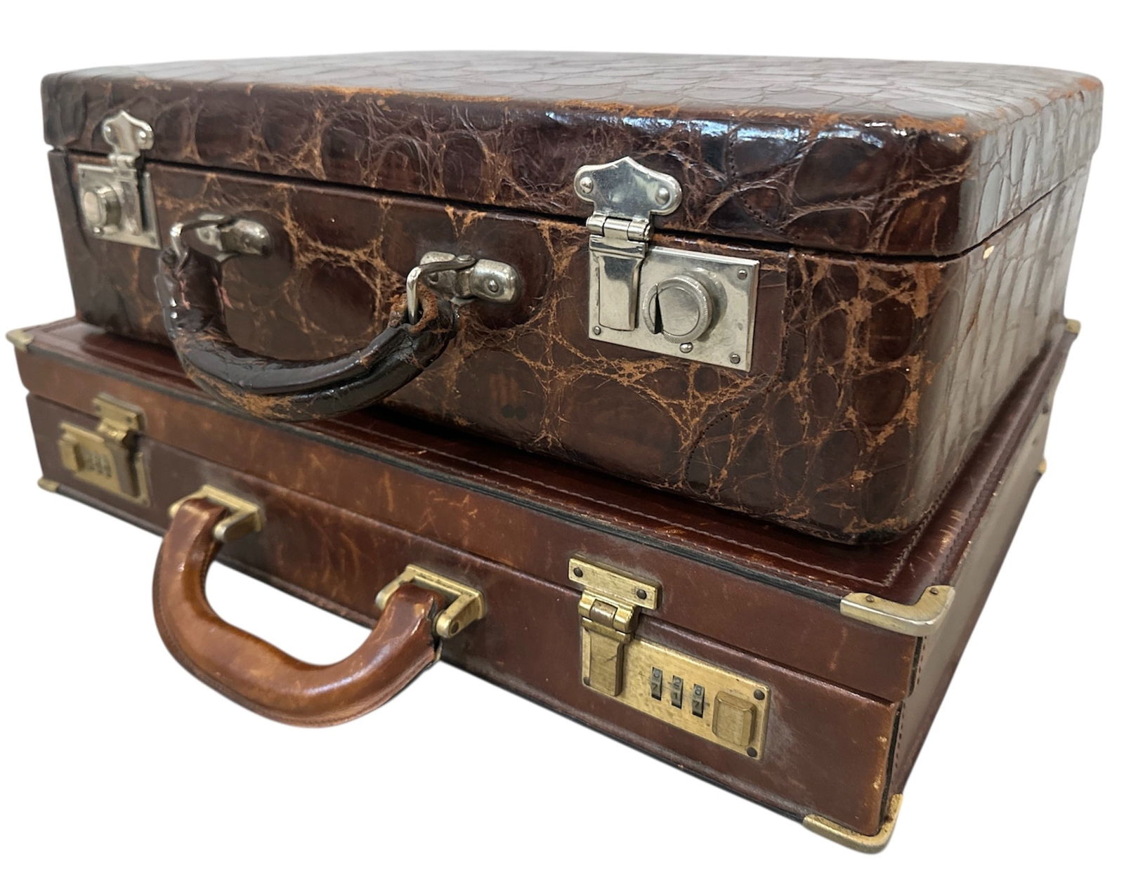 2 Mid Century Leather Briefcases (1 of 4)