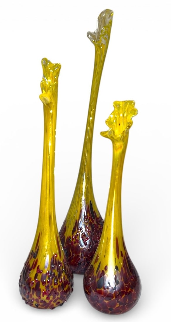 Set 3 MURANO Glass Vases (1 of 4)