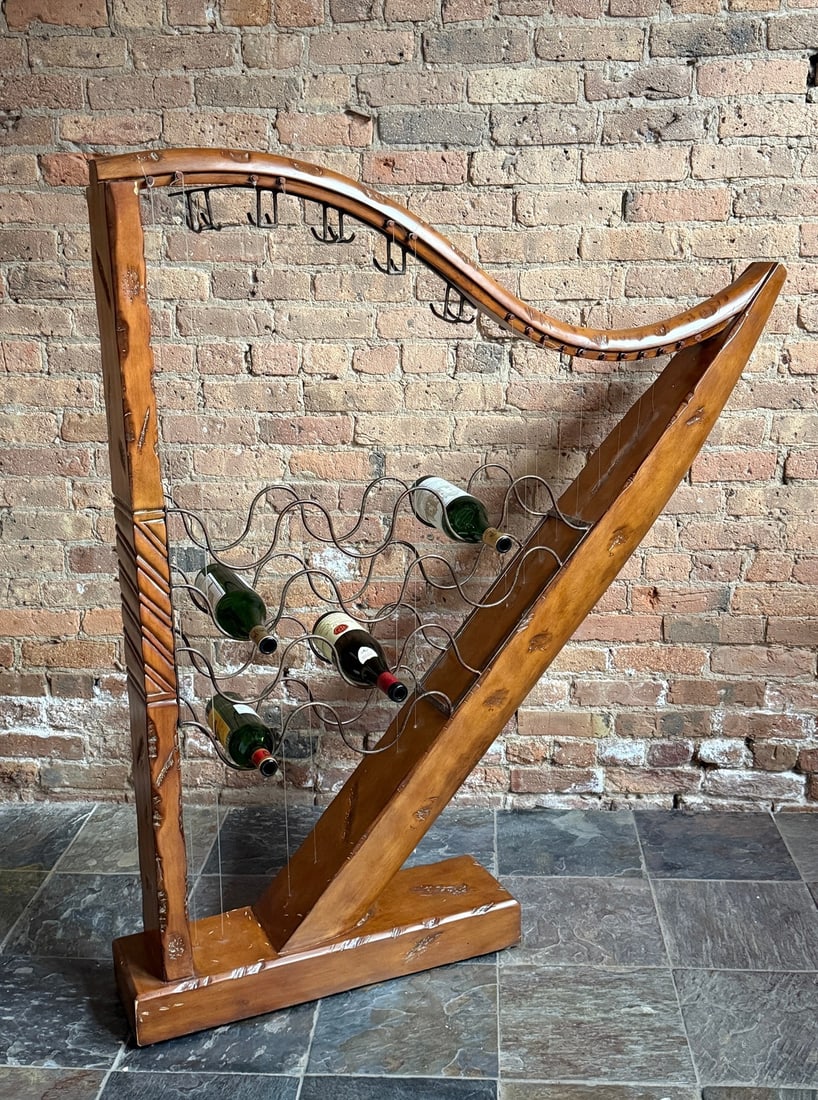 Life Size Handmade Harp Wine Rack (1 of 8)