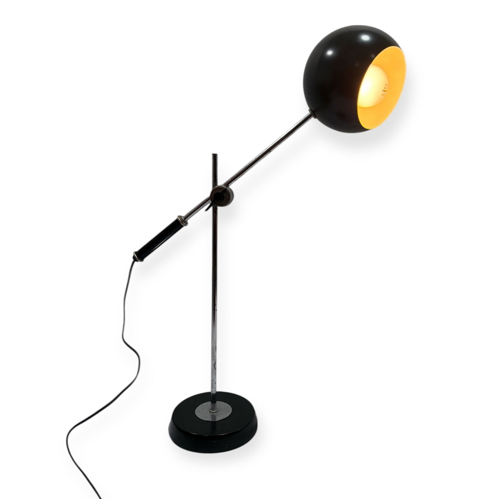 ROBERT SONNEMAN Chrome Eyeball Desk Lamp (1 of 5)