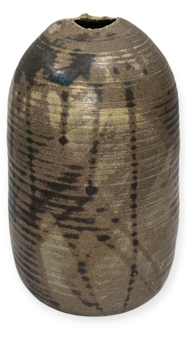 Mid Century Organic Raku Vase (1 of 4)