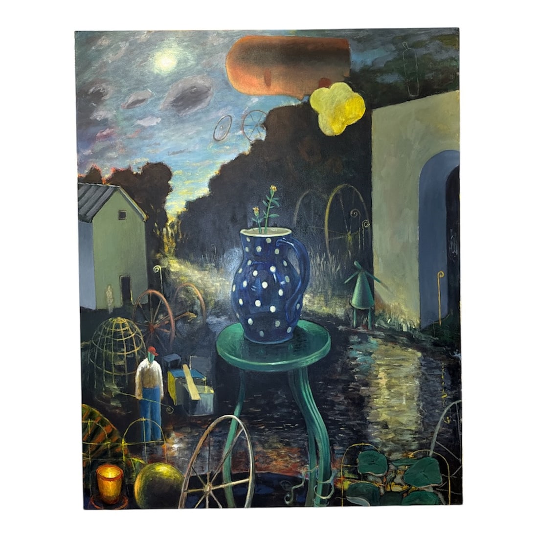 BILL CASS (American, b. 1954) Oil Painting, "Settlement" (1 of 5)