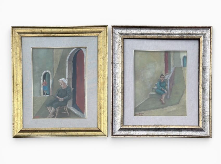 Two 1984 FILIPPO ANDRONICO (Italian, 20th C.) Oil Paintings (1 of 11)