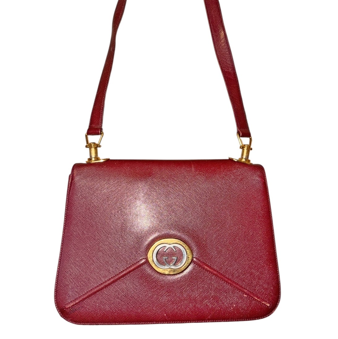 A 1970s Red Leather GUCCI Purse (1 of 7)