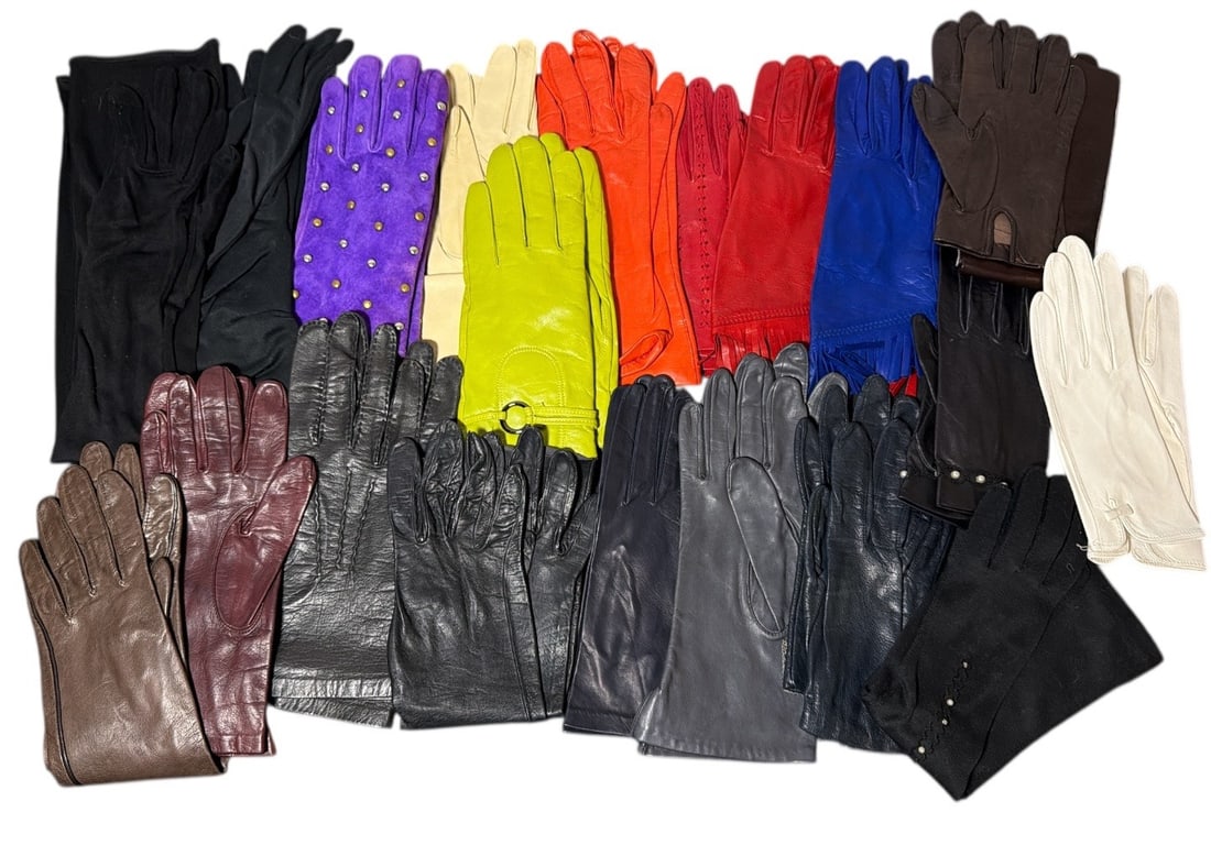 Large Collection Vintage Leather Gloves (1 of 3)