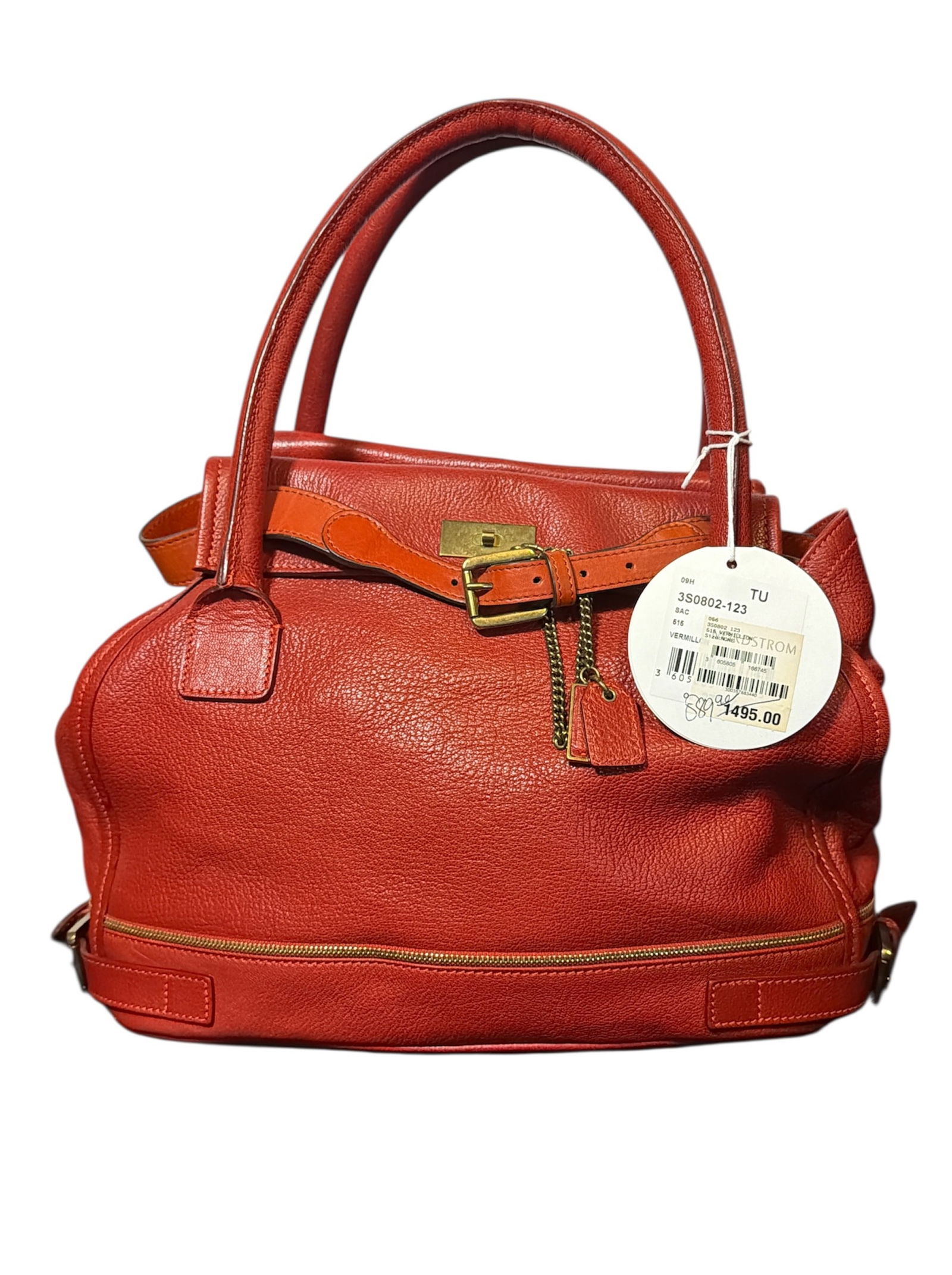 Vintage Red Leather Vermillion CHLOE Handbag (1 of 9)
