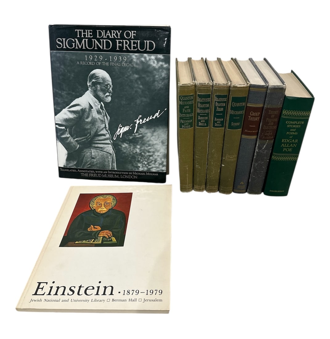 A Collection of Books EINSTEIN, FREUD, POE and others (1 of 2)