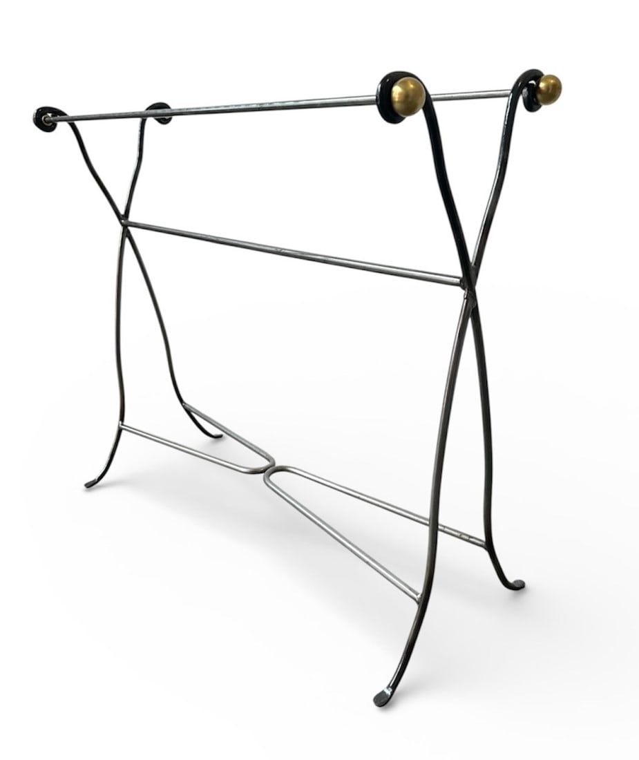 Wrought Iron and Brass Quilt Stand (1 of 4)