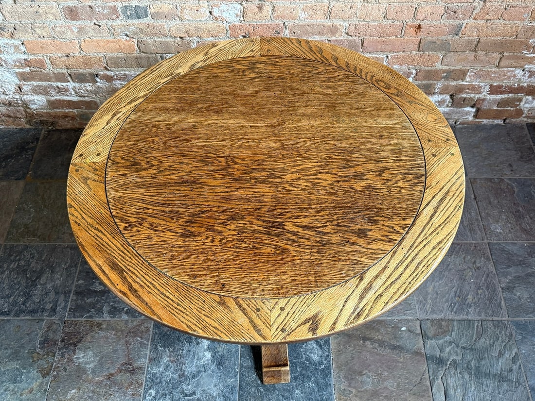 Vintage Oak Pub Table - 2