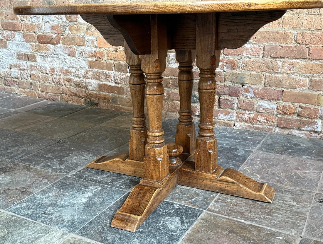 Vintage Oak Pub Table - 3