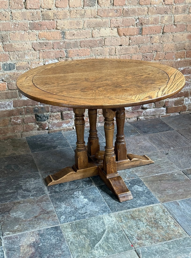 Vintage Oak Pub Table - 5