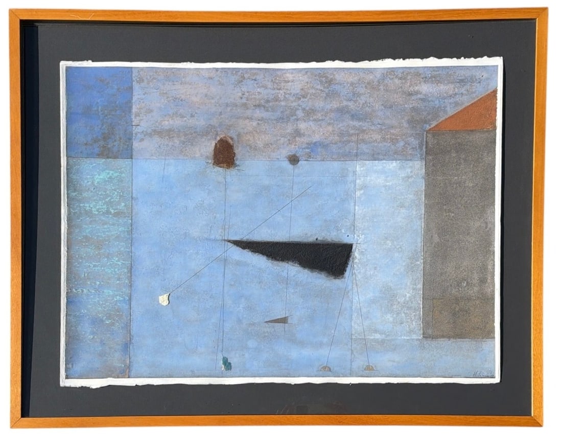 MAURO CASARIN (Italian, B.1958) Abstract Mixed Media Collage on Paper (1 of 5)