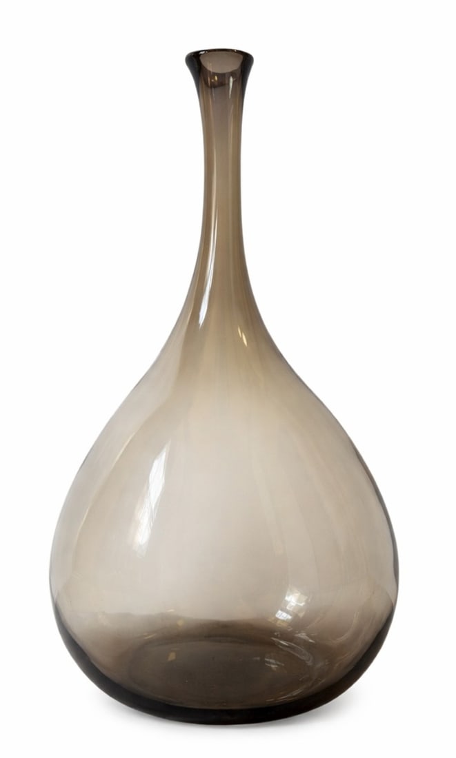 Mid Century Smoked Glass BLENKO Vase (1 of 3)