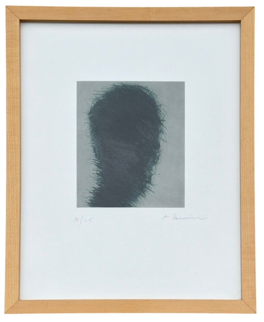 ARNULF RAINER (Austrian, 1929-2025) "Hinter Kopf" Color Etching: Measures 27.5" H x 21.75" W x 2" D. Site measures approx. 11.5" H x 9.5" W. Numbered 10/25 and signed in lower margin.