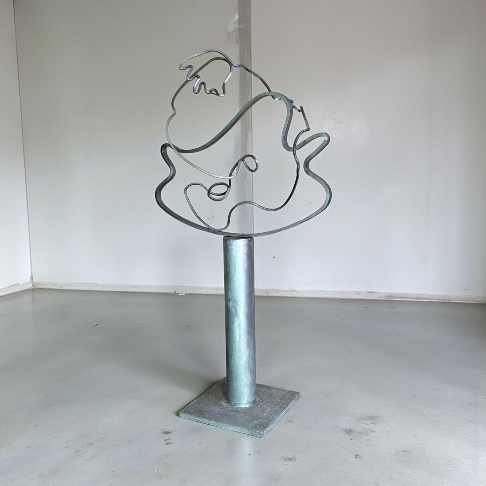 Substantial Modernist Abstract Steel Sculpture (1 of 6)