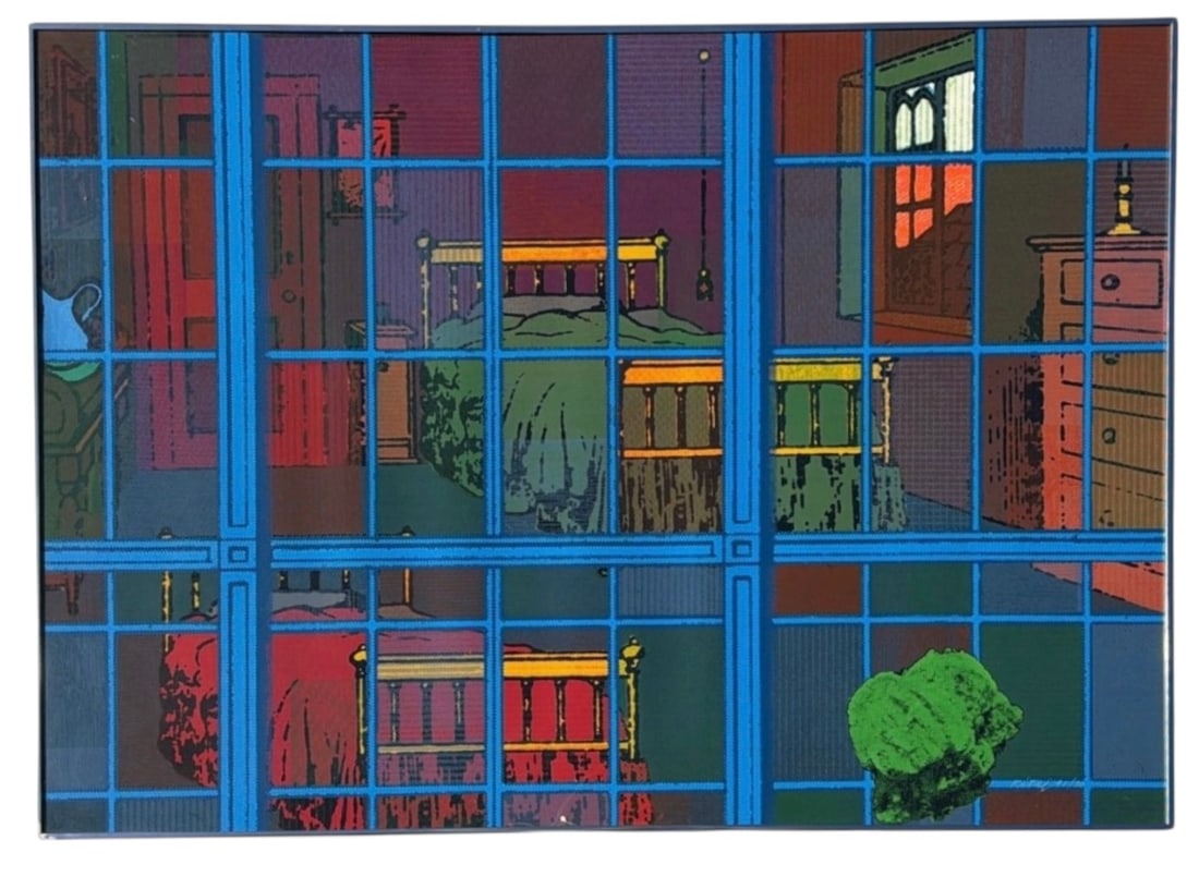 RONALD BROOKS KITAJ (American, 1932-2007) "Bedroom" Screenprint, 1971: Measures 27,25" H x 37.75" W x 1.5" D in the frame. Signed and Numbered 41/70 in lower right corner.