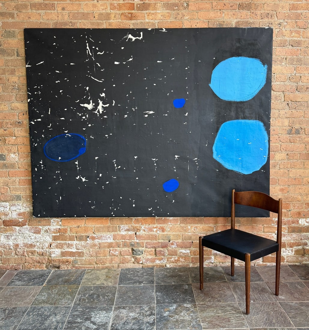 Wall Sized Mid Century Dark Abstract Painting (1 of 7)